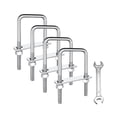 thumbnail image 2 of HILABEE 4Pcs M8 Square U Bolts Versatile U Bolt Kit for Industrial Industry Ski Boat, 2 of 9