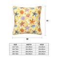 thumbnail image 2 of Throw Pillow Covers, Cute sea shells starfish Soft Square Pillow Cases with Invisible Zipper for Couch Bed Sofa, Farmhouse Fall Home Decor 20"x20", 2 of 7