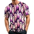 thumbnail image 2 of Mens Halloween Shirts Skeleton Spider Print Short Sleeve Spooky Tops Bat Graphic Crew Neck Scary Funny Tees 2XL, 2 of 6