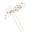 thumbnail image 1 of Diamante de imitación Flor de perla Horquillas para el cabello Clips Vacaciones de cabello Decoración Adornos Gloria Horquillas nupciales para la boda, 1 of 9