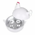 thumbnail image 1 of MasteelfCA Chicken Shape Microwave 4 Egg Boiler Steamer Poacher Boiler Cooker Kitchen Tools, 1 of 7