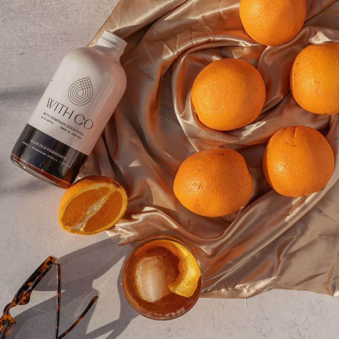 WithCo Ellis Old Fashioned Cocktail Mixer, Simple Ingredients, Non-Alcoholic, 16-ounce Bottle