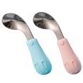 thumbnail image 1 of 2 piezas de cucharas de alimentación, cubiertos, cucharas de aprendizaje para niños, utensilios de alimentación para bebés, utensilios para bebés, cucharas de entrenamiento para bebés, bebés pequeños, 1 of 6