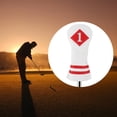 thumbnail image 3 of LOVIVER Club Headcover Equipment Driver Covers Shaft Protector Sleeves Anti Slip white red 1, 3 of 8