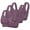 Purple, variant on WREESH 3 Pack Push-Up Bra Women Comfortable Lace Breathable Bra Underwear No Underwire Bras Underwear Beige