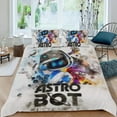 thumbnail image 2 of Astro Bot Conjunto de sábanas temático, trío de piezas, cómodo y amigable con la piel, diseño único, regalo de decoración para el hogar para familiares, amigos y fans,140X210cm, 2 of 6