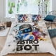 thumbnail image 2 of Astro Bot Conjunto de sábanas temático, trío de piezas, cómodo y amigable con la piel, diseño único, regalo de decoración para el hogar para familiares, amigos y fans,140X210cm, 2 of 6