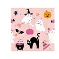 thumbnail image 2 of 20 Pcs Pink Halloween Paper Napkins, Cute Disposable Party Napkins for 20 Guests, Pastel Spooky Ghost Baby Shower Birthday Party Supplies, 2 of 6
