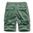 thumbnail image 4 of IROINNID Cargo Shorts for Men Summer Outdoors Solid Color Button Pocket Sport Shorts Pants,Olive Green, 4 of 9