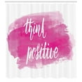 thumbnail image 3 of Ambesonne Positive Energy Shower Curtain, Calligraphy on Pink, 69"Wx75"L, Pink and White, 3 of 3