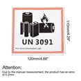 thumbnail image 2 of Unique Bargains UN3481 Battery Stickers for Battery Handling Warning 100 pcs, 2 of 5