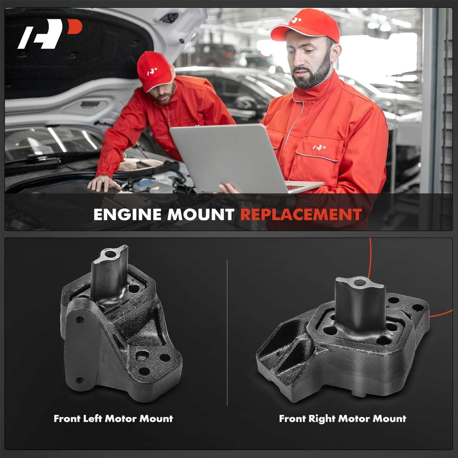 A-Premium 2PCS Front Left and Right Engine Motor Mount Set Compatible with Dodge Durango 2004 2005 2006, 4.7L 5.7L, Replace# 52021615AA, 52021614AA