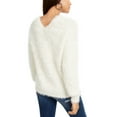 thumbnail image 2 of Freshman 1996 Juniors'  Fuzzy V-Neck Sweater Beige Size Extra Large, 2 of 3