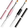 thumbnail image 1 of GFDYREE 2 Pcs Dual-Ended Polygel Nail Gel Brush & Picker, 2 in 1 Design Polygel Nail Brushes Picker Nail Stainless Steel Pen Tool for Poly Extension Acrylic Gel Nails Extension Brush (Pink &, 1 of 7