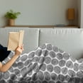 thumbnail image 3 of Black and White Soft Flannel Fleece Blanket, Doodle Graphic Pattern with Circles Pencil Drawn Big Dots Simple Geometric, Cozy Plush for Indoor and Outdoor Use, 70" x 90", Black White, by Ambesonne, 3 of 5