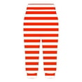 thumbnail image 4 of Mujeres Capri Pantalones Casual Suelto Largo Pantalones de Impresión con Corbata Elástica Cintura Y Bolsillos, 4 of 6