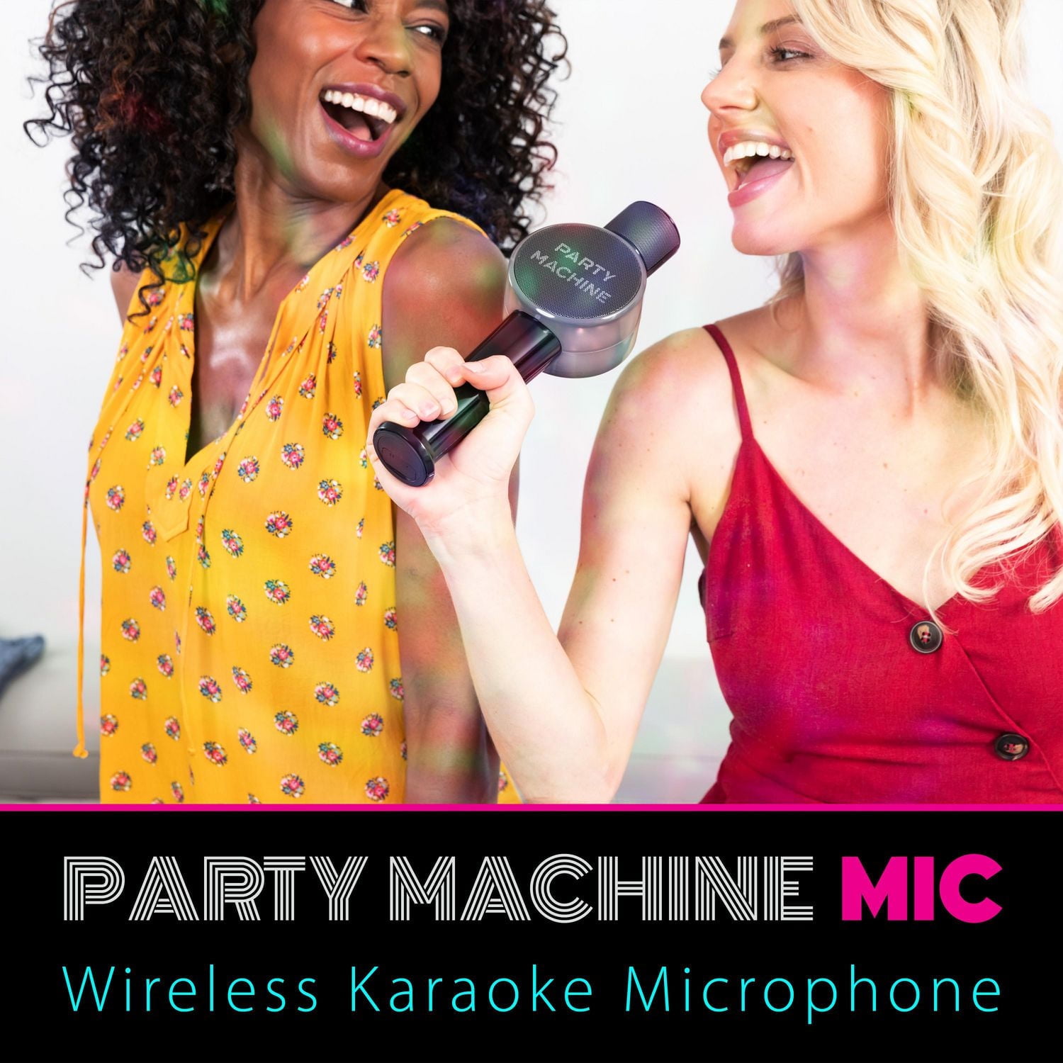 Singing Machine Karaoke Party Machine Microphone with Bluetooth and Speaker for Kids and Adults, Black (SMM548CA)