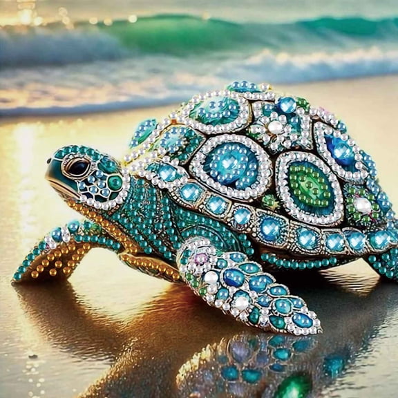 Diamond Painting Kit, Turtle Special Shape Creative Diamond Artwork, for Home Decor and Gifts 6.69 x 6.69 in