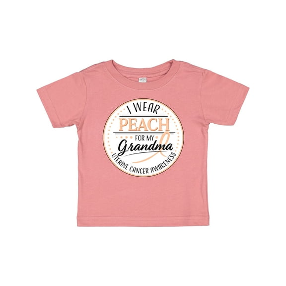 Inktastic I Wear Peach for my Grandma - Uterine Cancer Awareness Boys or Girls Baby T-Shirt