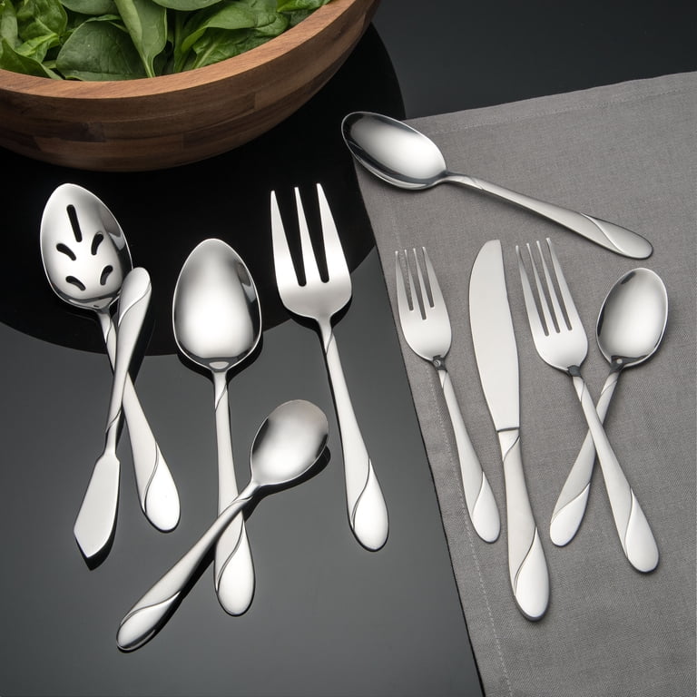 Cambridge Silversmiths Swirl Sand 89-Piece Stainless Steel