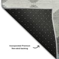 thumbnail image 7 of HomeRoots 679062 5 x 8 ft. Gray, Ivory & Silver Geometric Washable Machine Made Rectangle Area Rug with UV Protection, 7 of 7