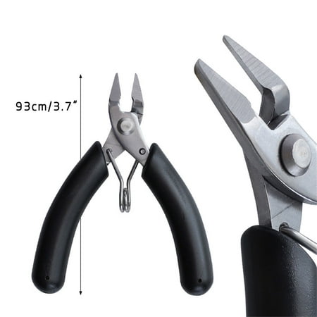 

Mittory Stainless Steel Mini Pliers Pointed Nose Pliers Flat Nose Curved Nose Pliers