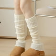 thumbnail image 6 of STETMN Women's Knit Long Socks Cute Leg Warmers Boot Socks Fall Ruffle Leg Sleeves for Party, 6 of 7