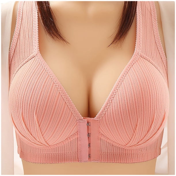 WILLBEST Brasier Sin Varillas Mujer Sujetador De Acero Fino Para Mujer, Con Botones Delanteros, Transpirable, Cómodo Y Con Frunces, 2913