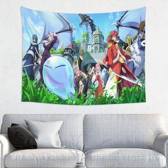 I Got Reincarnated As A Slime Tapestry Anime Poster Large Background Wall Art Bedroom Wall Decor for Birthday Party 29x37in