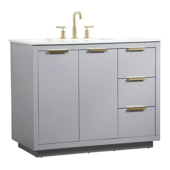 42 inch single bathroom vanity in grey