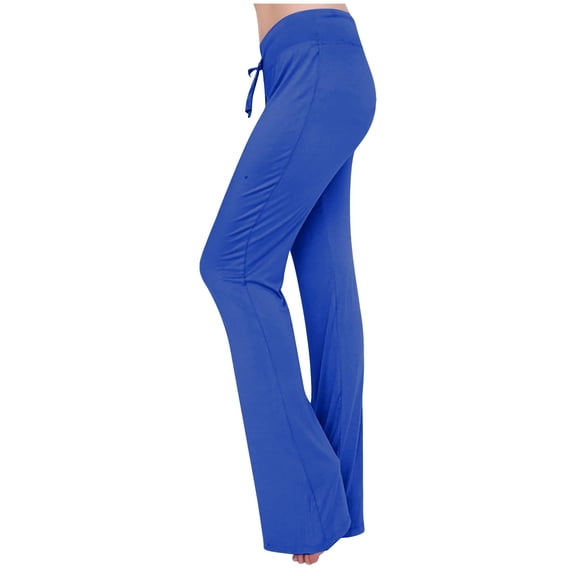 yunLCZ Pants Plus Size for Women Women's Yoga Wear Drawstring Micro Pants Dance Pants Exercise Yoga Wide Leg Pants Pants Casual Lounge Sweatpants