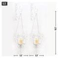 thumbnail image 4 of Zingz & Thingz Bedazzling Pendant Glass Candle Wall Sconce in White (Set of 2), 4 of 4