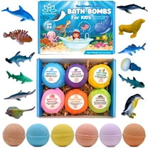 Bath Bombs for Kids with Surprise Inside Amazing Sea Animals Toys Handmade in USA Natural and Safe by Relaxcation