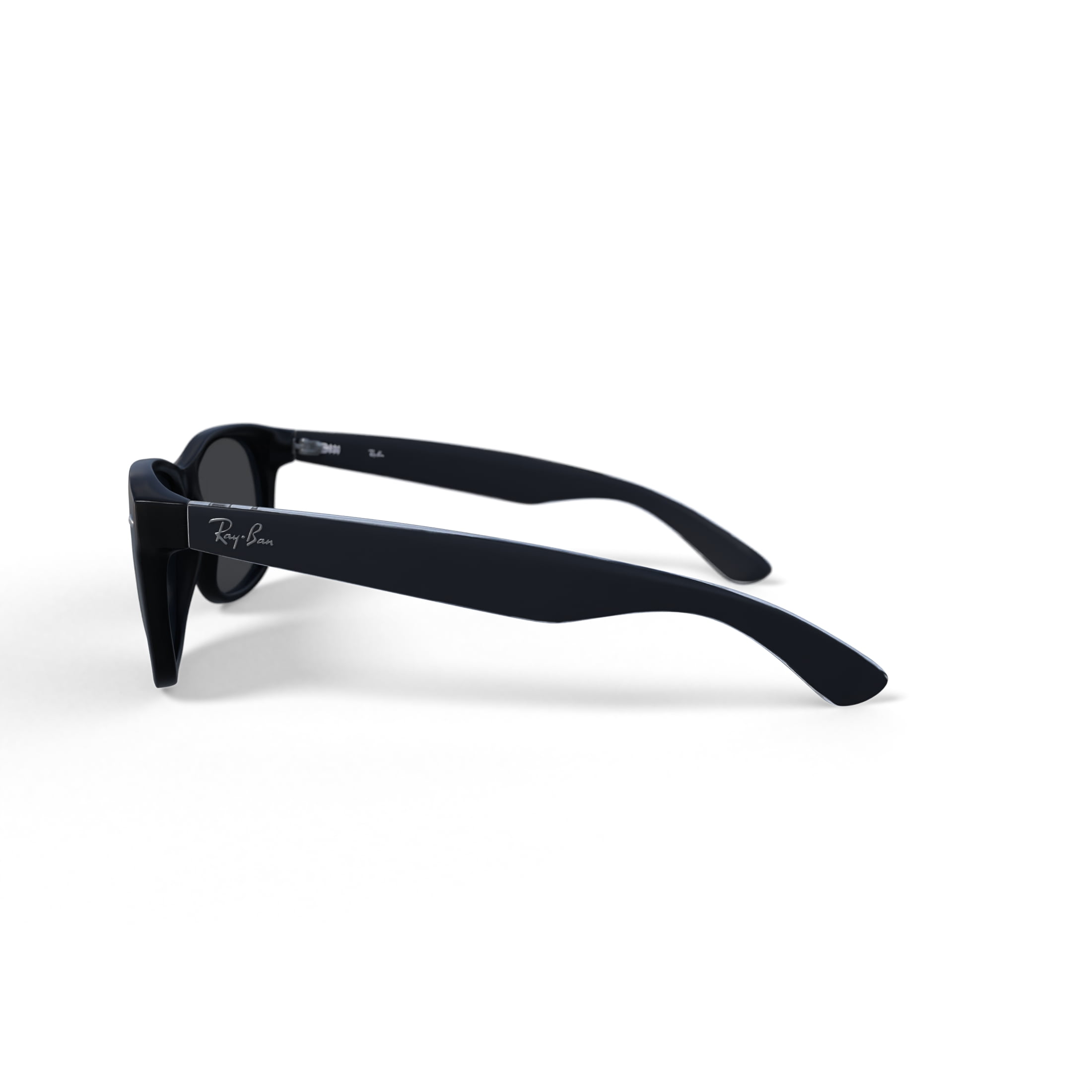 Ray-Ban New Wayfarer Color Mix Sunglasses, Square Eyeglasses, Black on Transparent/G-15 Green, Size 58