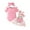 Rouge, variante sur Ensembles de Tenues pour Filles Tout-Petits Ours Imprimé Cœur Manches Courtes Haut Salopettes avec Bandeau Adorable 3 Pcs Vêtements pour Enfants Taille 12-18 Mois