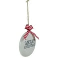 thumbnail image 4 of Northlight 4.5" White and Red Merry Christmas Ornament with a Bow, 4 of 4