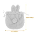 thumbnail image 2 of UPKOCH Plush Drawstring Makeup Bag for Storage Use Light Grey Small Cosmetic Pouch 4.3 x 3.1 x 7.9 inches, 2 of 8