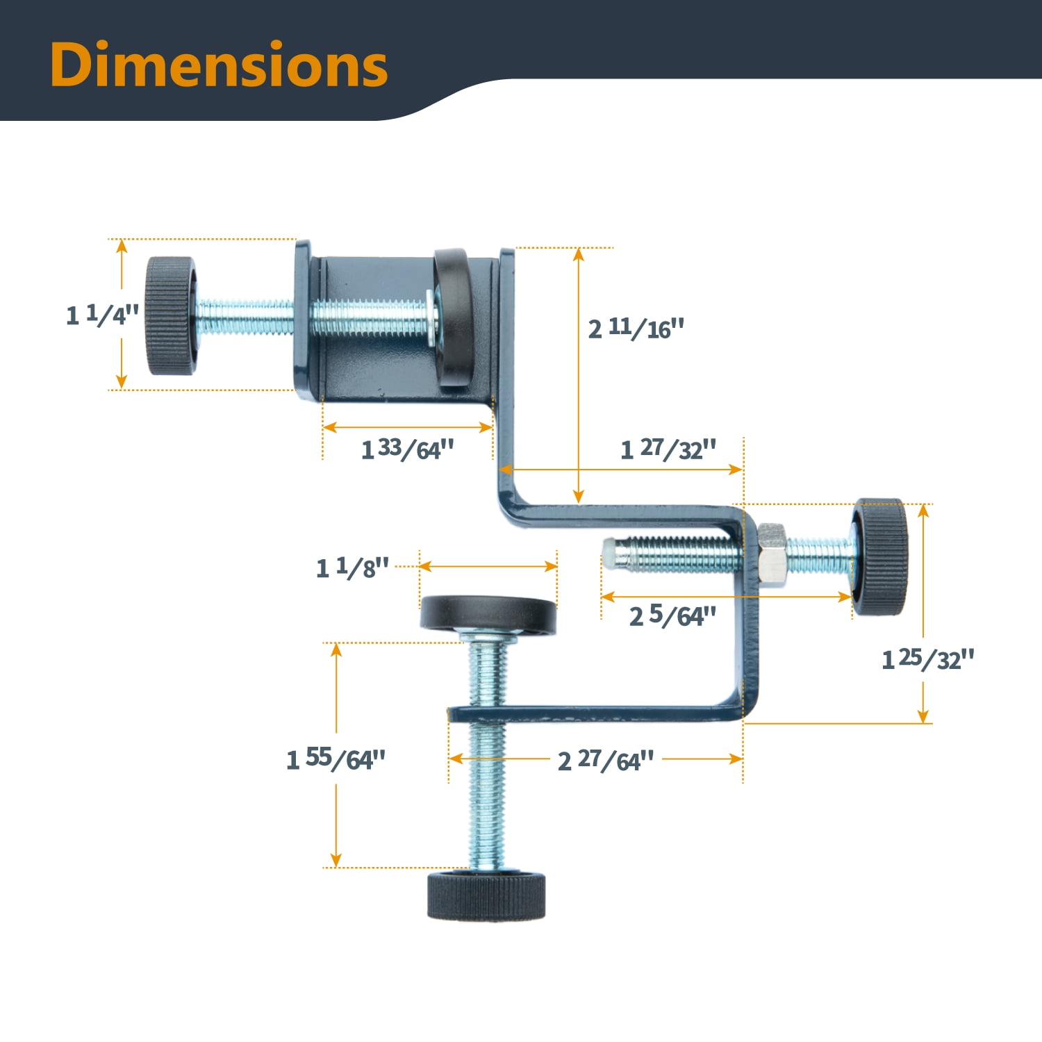 POWERTEC 2PK Drawer Front Installation Clamps, Cabinet Installation Clamps, Adjustable Drawer Fixing Clamp, Drawer Face Mounting Clamps, Easy and Fast Cabinet Assembly Clamps for Woodworking (71181)