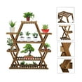 thumbnail image 6 of FANNYC 2 Kinds Of Star-Shaped Wooden Plant Flower Stand 6-Story Room Built-In With Wheeled Garden Flower Pot Bracket Garden Plant Display Stand For Courtyard Balcony Terrace Office Corridor, 6 of 6
