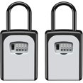 thumbnail image 1 of Amdohai 2 Pack Key Lock Box Wall Mounted, Portable Lock Box for House Key, 5 Key, 1 of 8