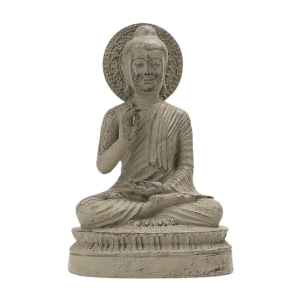 Estatua de Buda meditando, adorno de escritorio, artesanía decorativa para estante de pared. Estilo B
