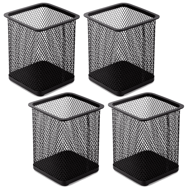 Pieza Portalápices Portalápices de malla Portalápices de metal duradero para escritorio Portalápices redondo Ormromra CPB-DE-WX433-9