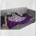 thumbnail image 6 of Ying Yang Soft Flannel Fleece Throw Blanket, Abstract Design Harmony and Balance Eastern Theme, Cozy Plush for Indoor and Outdoor Use, 50" x 70", Purple White Black, by Ambesonne, 6 of 6
