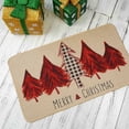 thumbnail image 2 of Christmas Trees Door Mat Seasonal Winter Happy Holiday Farmhouse Red Tree Doormat Kitchen Low-Profile Floor Rug Switch Mat for Home Decor Indoor Outdoor 29 x 17 Inch, 2 of 6