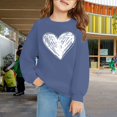 thumbnail image 3 of Mercatoo Teen Girls Oversized Pullover Sweatshirts Cute Heart Graphic Crew Neck Sweatshirts Kids Cotton Loose Long Sleeve Sweater, 3 of 7