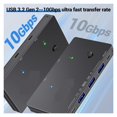 thumbnail image 3 of 10Gbps USB Switch 2 Computers Share 4 USB 3.2 Gen 2 Ports,USB Switcher Selector For PC Laptop Keyboard Mouse Webcam Port, 3 of 4