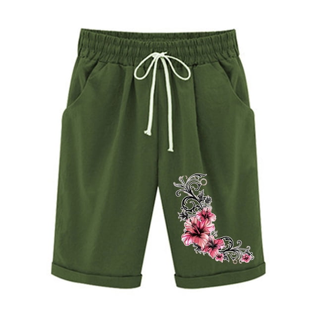 Birdeem Ensemble Haut et Short pour Femmes Shorts à Taille Élastique avec Cordon de Serrage