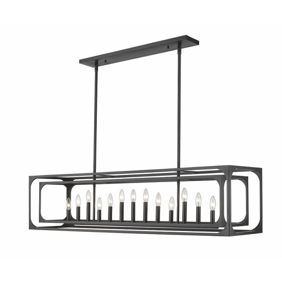 3038-13L-MB-Z-Lite-Easton - 13 Light Island-13 Inches Tall and 13 Inches Wide-Matte Black Finish