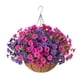 thumbnail image 5 of Arreglo artificial, plantas falsas, flores artificiales colgadas en una canasta para Rosa violeta, 5 of 9