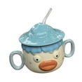 thumbnail image 3 of Bonita taza de café de cerámica, taza de té, tazas novedosas para beber, taza de leche, taza para leche Azul, 3 of 9